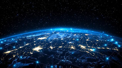 Poster - Earth Network Night Lights