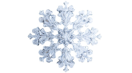 Poster - Perfect snowflake isolated on transparent background, creating stunning ice crystal with intricate details