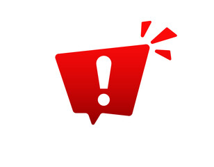 Poster - bold red sign with an exclamation mark symbol, ideal for warnings, alerts, and cautions.