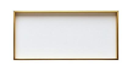 Aufkleber - Golden frame with white interior, transparent background, ideal for showcasing artwork or photography