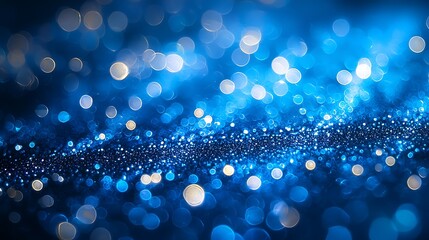 Poster - Festive Blue Bokeh Background