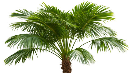 Aufkleber - Verdant palm fronds standing against transparent backdrop, conveying lush tropical landscape design element
