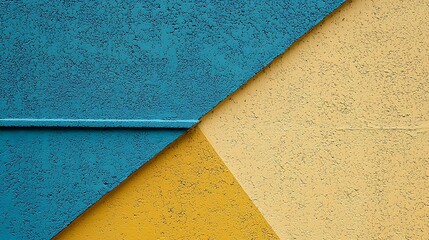 Poster - Geometric painted wall facade
