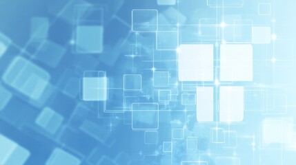Poster - Abstract technology background with interconnected squares