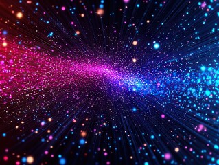 Aufkleber - Dynamic colorful light burst abstract background digital art vivid environment futuristic concept