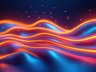 Aufkleber - Dynamic colorful waves of light abstract background digital art modern vibrant smooth flow