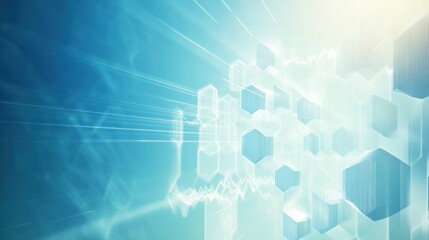Poster - Abstract technology background, data flow, futuristic design, possible use for presentations