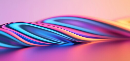 Poster - Vibrant abstract waves of light creating a mesmerizing visual experience.