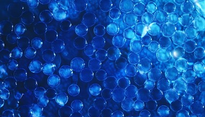Poster - A blue background with a lot of small blue dots ,

