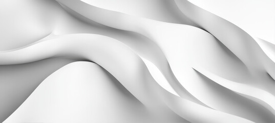 Poster - Abstract white background with waves
