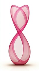 Poster - abstract image of a pink figure eight shape, rendered in translucent strokes against a white backgro