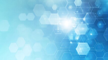 Poster - Abstract digital hexagons technology background. Potential use Website banner or presentation slide