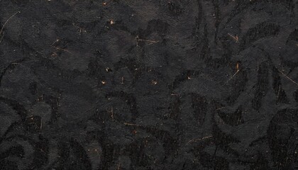 Poster - dark textured organic fiberboard background with golden brown plant particles and intricate linear patterns for design

