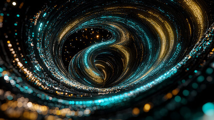 Poster - Exploring the cosmic vortex digital universe abstract art virtual environment close-up space concept