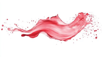 Poster - Fluid Red Abstract Art with Dynamic Brush Strokes and Splashes Capturing Motion and Energy Perfect for Creative Projects and Graphic Designs