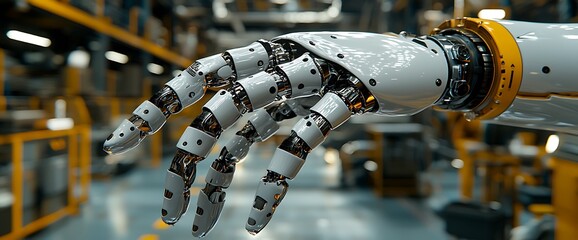 Poster - Industrial Robot Hand in Factory