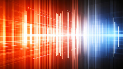 Aufkleber - Dynamic light patterns abstract art digital creation studio environment close-up view visual concept for modern design