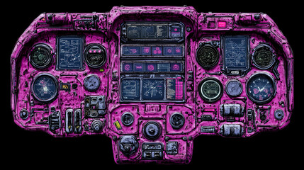 Poster - Futuristic control panel design digital artwork abstract technology environment conceptual view
