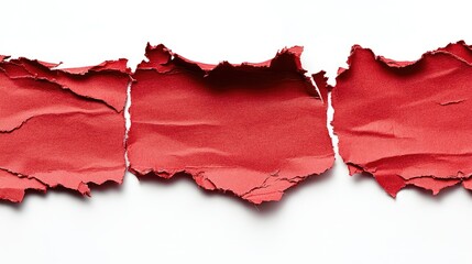Poster - Textured Red Paper Torn Edges Background for Creative Design, Art, and Craft Projects Showcasing Vibrant Color and Unique Patterns for Various Uses