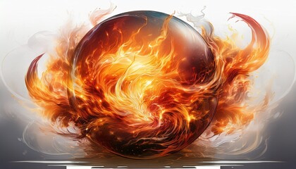 Wall Mural - fire and flames