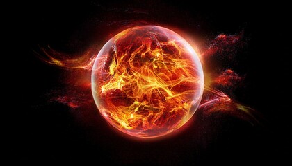 Wall Mural - burning earth in the sun