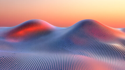 Poster - Dynamic digital landscape abstract art virtual environment surreal viewpoint modern concept