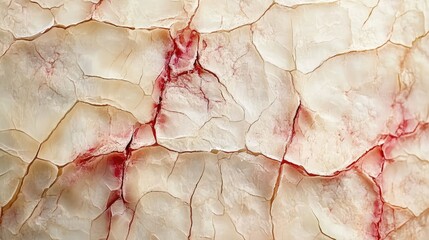 Poster - Detailed Close-Up of Textured Geological Surface with Cracks and Striations Showcasing Natural Patterns and Warm Earthy Tones in an Abstract Background