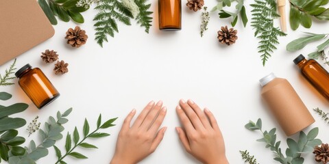 Aufkleber - Eco-Conscious Digital Workspace Minimalist Green Entrepreneurship with Natural Wellness Branding and Sustainable Product