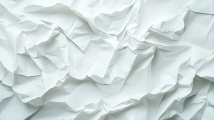 Poster - Crumpled White Paper Textured Background for Creative Designs and Artistic Projects, Ideal for Marketing, Presentation, or Fine Art Applications
