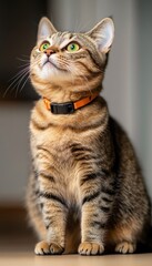 Poster - Smart Pet Wellness Cutting-Edge GPS Tracking Collar for Modern Feline Companions - Interactive Technology Meets Intelligent Animal Care
