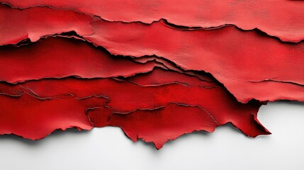 Poster - Red Leather Texture with Distressed Edges and Detailed Layers Perfect for Backgrounds, Design Projects, Fashion, and Creative Art Applications