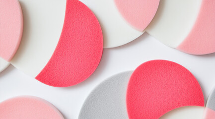 Poster - Abstract background with with white and red circles
