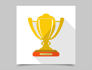 Wall Mural - sports trophies and awards in flat design style vector illustration