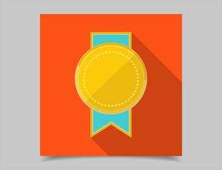 Wall Mural - sports trophies and awards in flat design style vector illustration