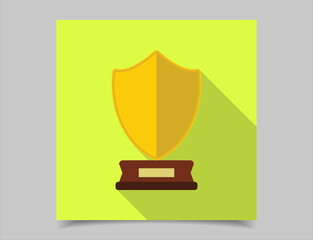 Wall Mural - sports trophies and awards in flat design style vector illustration