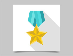 Wall Mural - sports trophies and awards in flat design style vector illustration