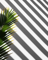 Poster - Minimalist Botanical Shadow Play Vibrant Tropical Leaf Pattern for Modern Design, Digital Wellness and Creative Visual Branding Strategies