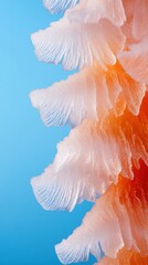 Aufkleber - Ethereal Gradient Textures Organic Abstract Frost Patterns in Soft Blue and Coral - Innovative Digital Design and Minimalist Visual Branding Concept