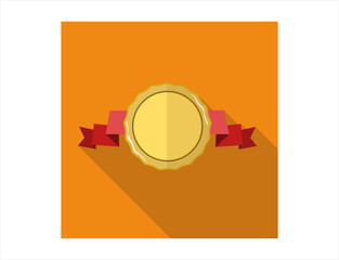 Wall Mural - sports trophies and awards in flat design style vector illustration