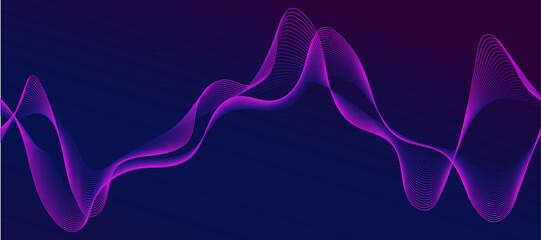Poster - Abstract purple background with purple wave line. Vector illustration.