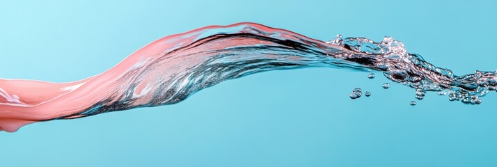 Aufkleber - Fluid Dynamics Visualization Minimalist High-Speed Water Motion Capture for Tech, Design, and Creative Innovation in 8K Ultra-Resolution