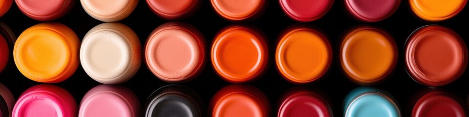 Aufkleber - Vibrant Color Palette Exploration Modern Cosmetic Texture Study for Creative Branding, Digital Marketing, and Design Innovation in Beauty Trends