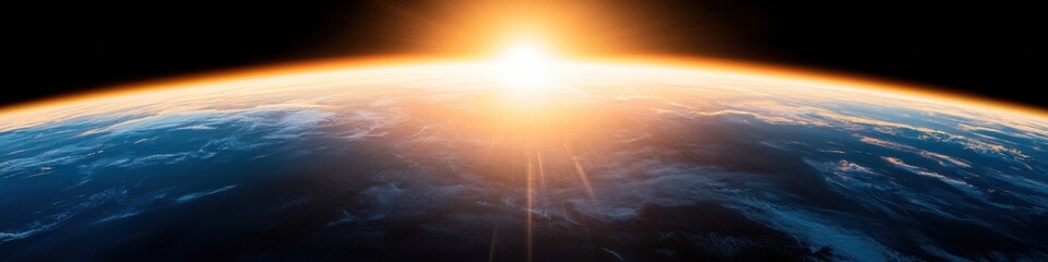 Poster - Epic Space Exploration Horizon Cinematic 8K Earth Panorama Revealing Next-Generation Aerospace Innovation and Climate Technology Breakthrough