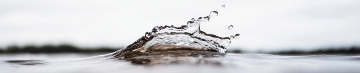Aufkleber - Liquid Dynamics Minimalist Water Splash Macro for Climate Tech, Environmental Design, and Sustainable Innovation Storytelling