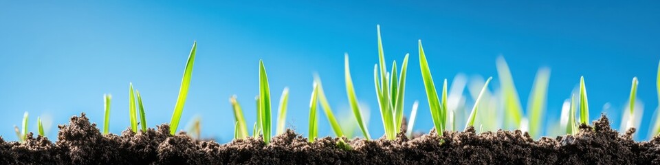 Aufkleber - Regenerative Agriculture Insights Vibrant Spring Grass Emergence Showcasing Sustainable Lawn Care Innovation and Ecological Growth Potential