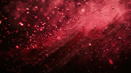Poster - Vibrant Red Powder Explosion Creating Dynamic Abstract Background with Particles and Dust, Ideal for Artistic Projects and Creative Designs