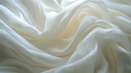 Poster - Soft White Fabric Texture with Elegant Flowing Drapery Perfect for Fashion, Backgrounds, Textiles, and Home Decor Projects