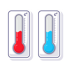 diagnostic temperature instrument for human body vector illustration isolated. cute cartoon hot and 