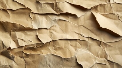 Poster - Textured Brown Paper Background with Creases and Folds for Creative Designs and Craft Projects, Ideal for Eco-Friendly Concepts and Vintage Aesthetics