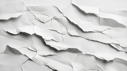 Poster - Abstract Background of Crumpled and Torn White Paper with Intricate Textures Describing a Minimalist and Modern Aesthetic for Creative Projects